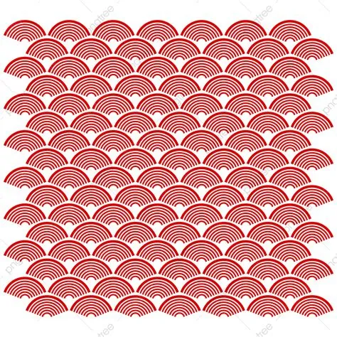 Red Chinese Japanese Asian Wave Pattern Vector, Element Design Pattern ...