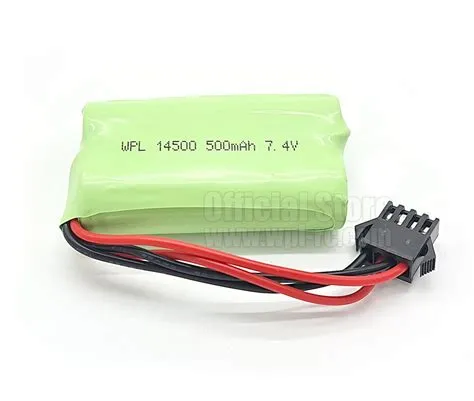 2pcs 2S 7.4V 500mAh Li-Ion Battery 14500 (New 4 Pins) – WPL RC Official ...