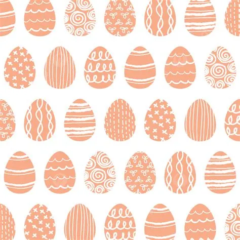 Collection Of Cute Hand Drawn Pastel Easter Eggs Design Background ...