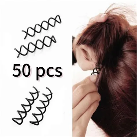 50-pcs-pack-Spiral-Hair-Pins-Spin-Pins-Non-Scratch-Round-Tips-Twist ...