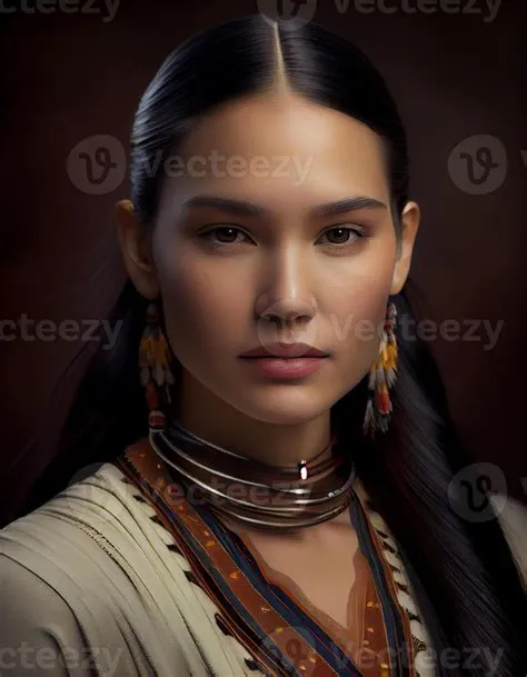 Beautiful native American woman, created with 21875486 Stock Photo at ...
