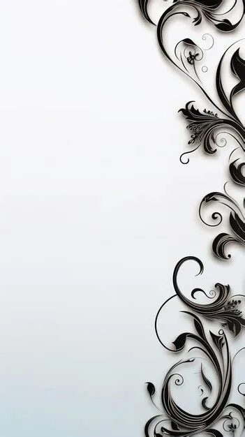 Premium Photo | A typical black and white scroll pattern copy space ...