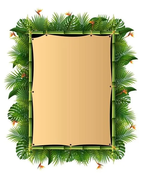 Blank Sign with Tropical Forest Background