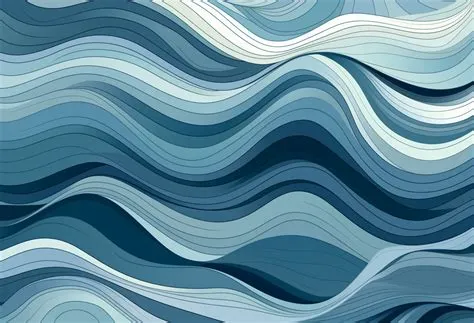 Blue Wavy Pattern Graphic Design