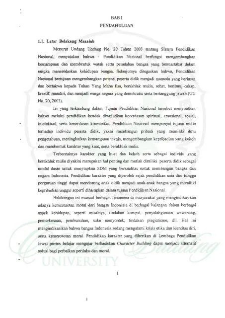 1.1. Latar Belakang Masalah BABI ... - Digilib UNIMED