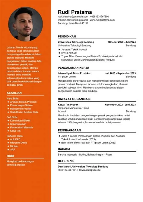 151 Contoh CV S1 Fresh Graduate & Berpengalaman | Contoh CV Sarjana S1 ...