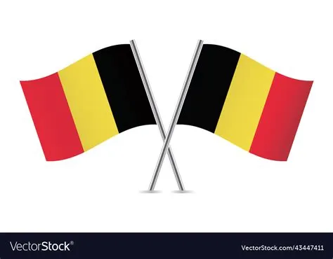 Belgium crossed flags Royalty Free Vector Image