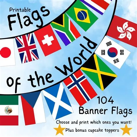 World Flags Printable Printable Banner Printables Flag Banners/earth ...