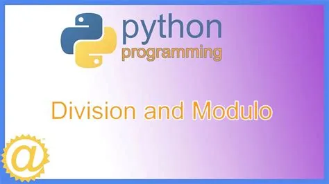 Python Division and the Modulo Operator to get the Remainder ...