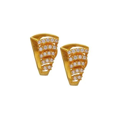 Buy 22Kt Attractive J Tops Gold Earrings 81VH3978 Online from Vaibhav ...