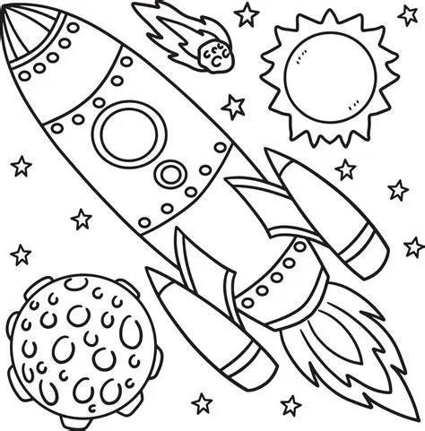 Free Space Coloring Pages: Rocket & More Fun!