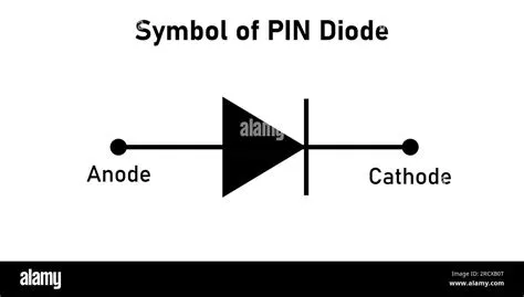 Symbole de diode PIN. Anode et cathode. Illustration vectorielle isolée ...