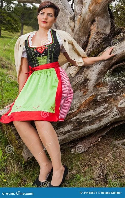 Pretty Woman in a Traditional Dirndl Stock Image - Image of bavaria ...