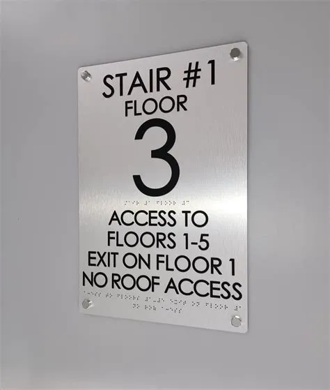Stairwell floor number signs. ADA and IFC compliant stairwell signs ...