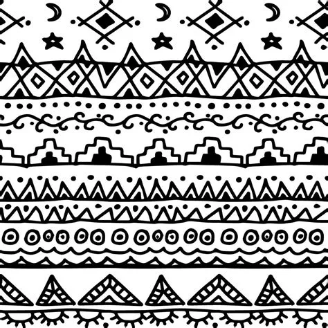 Cute Aztec Patterns Black And White