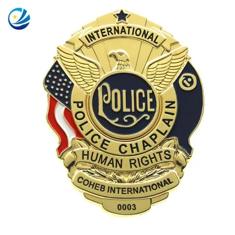 Custom Logo Metal Detective Officer Sheriff Security Military Army ...