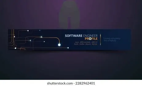 Linkedin Banner Software Engineer Useable Digital Stock Vector (Royalty ...