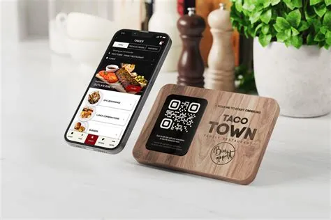 QR Code Menu Sign With Smartphone Screen Mockup | Premium & Free PSD ...