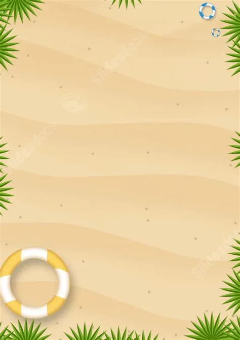 Summer Beach Promotion Featuring Colorful Beach Balls Page Border ...