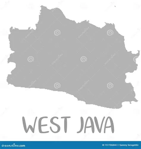 High Quality Map of West Java is a Province of Indonesia Stock ...
