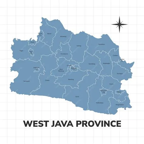 Premium Vector | West Java Province map illustration Map of province in ...