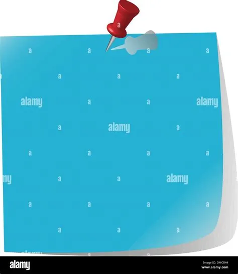 Vector - pinned note paper, blue Stock Vector Image & Art - Alamy