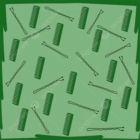 Brush And Pins Hair Care Backround Background, Beautiful, Hair, Vector ...