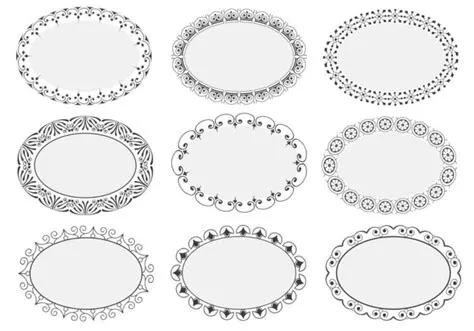 Decorative Oval Frames Vectors 57936 Arte vettoriale a Vecteezy