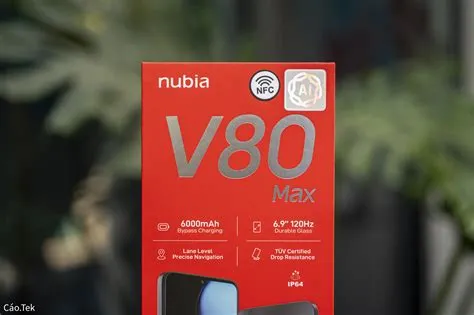 Mở hộp trên tay nubia V80 Max: Pin 6.000 mAh, có nhiều tính năng AI ...