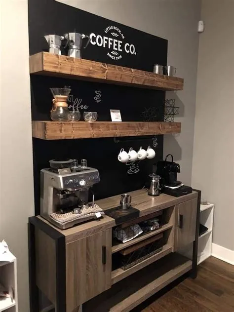 by Veronica Aguirre on Mesa para el café | Coffee bar home, Coffee ...