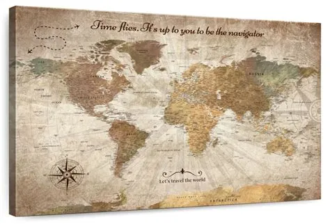 Elephant Stock Golf Push Pin Hobby Map Iii Wall Art - Map Canvas Canvas ...