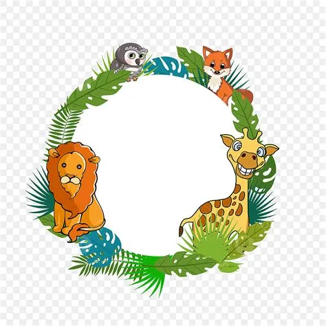 Jungle Animal Border Clip Art