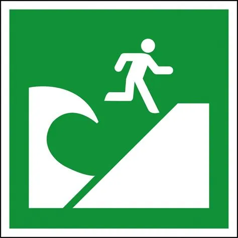 Tsunami evacuatiezone bord - kunststof - E062 200 x 200 mm | bol ...