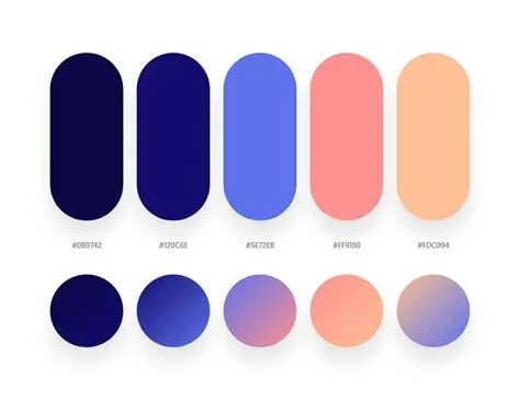 Blue, orange color schemes & gradient palettes | Gradient color design ...