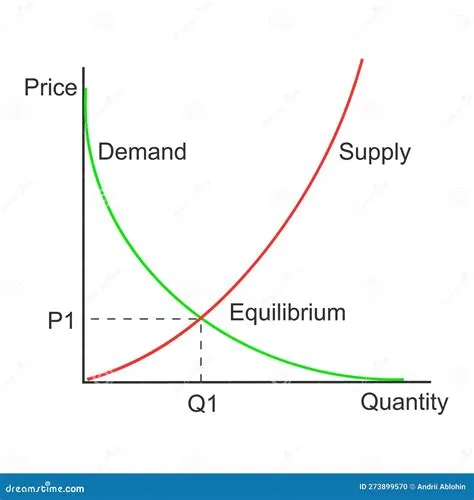Demand or Supply Curve Example. Graph Representing Relationship between ...