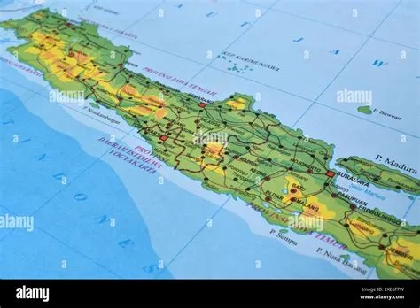 Map of Java Island, Indonesia Stock Photo - Alamy