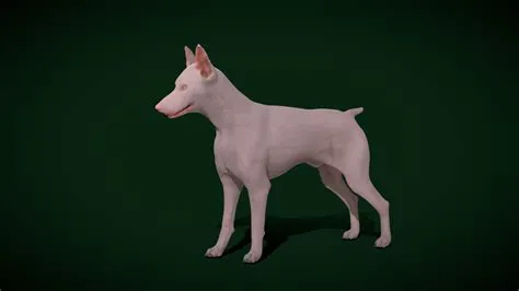 Albino Dobermann Pinscher Dog (Game Ready) - Buy Royalty Free 3D model ...