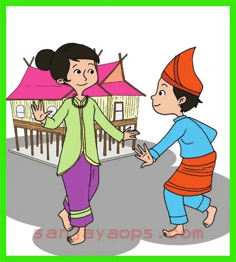 Gambar Kartun Tari Zapin - Sri Rossa