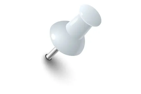 Plastic Push Pin. Realistic White Thumb Graphic by vectorbum · Creative ...