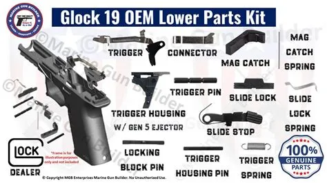 Glock 19 Lower Part Kit Gen 3 OEM G19 LPK Armorer G5 Complete Custom ...