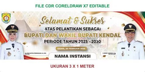 FREE CDR Desain Banner Spanduk MMT Pelantikan Bupati dan Wakil Bupati ...