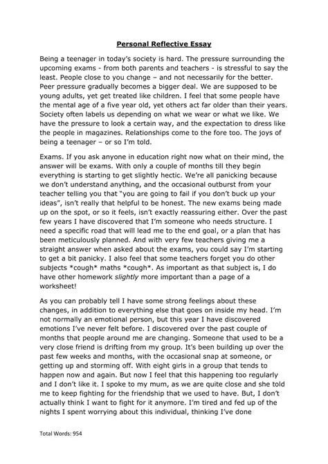 Free Printable Reflective Essay Templates [Word, PDF]