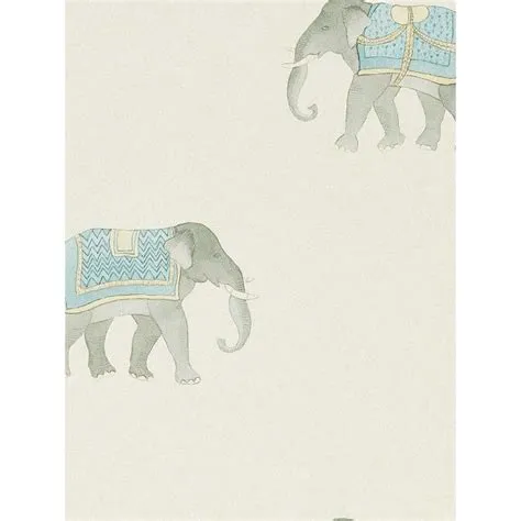 by Melanie Colman on Bathroom | Wallpaper samples, Indian elephant ...