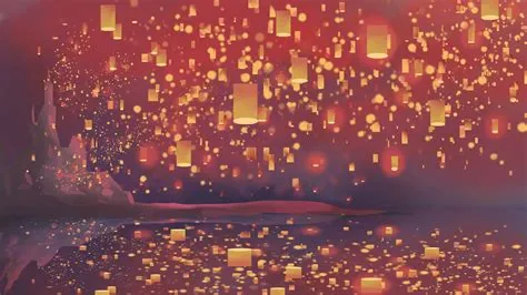 Tangled Background Lanterns