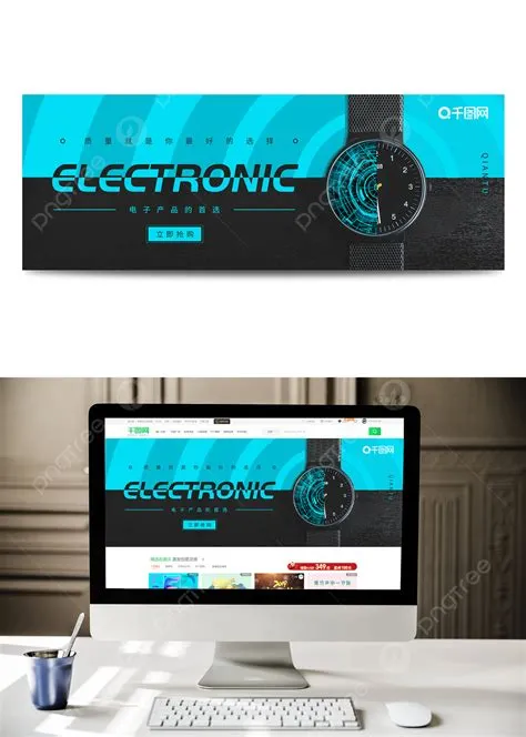 Electronics Banner PNG, Vector, PSD, and Clipart With Transparent ...