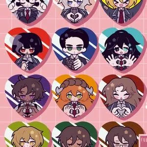 LIMITED | Limbus Company Valentine's Heart Pins - Etsy