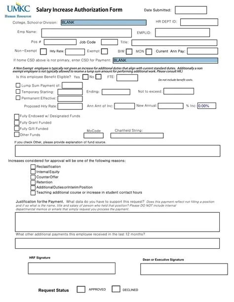 FREE 11+ Employee Pay Increase Form Samples, PDF, MS Word, Google Docs