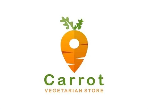 Premium Vector | Carrot Pin Logo design concept