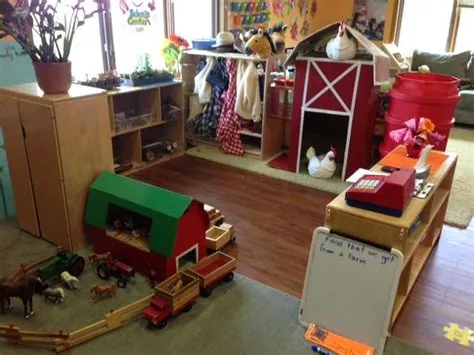 Dramatic play area Barn Unit Farm Animals Preschool, Farm Theme ...