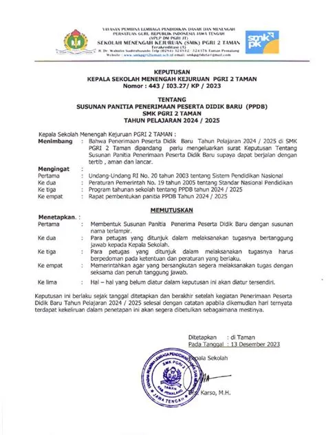 SK Panitia PPDB 2024-2025 | PDF